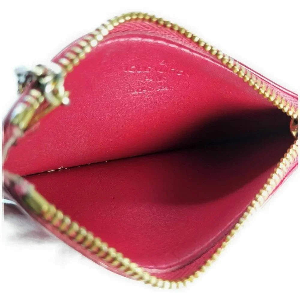 Louis Vuitton Red Monogram Vernis Key Pouch Pochet